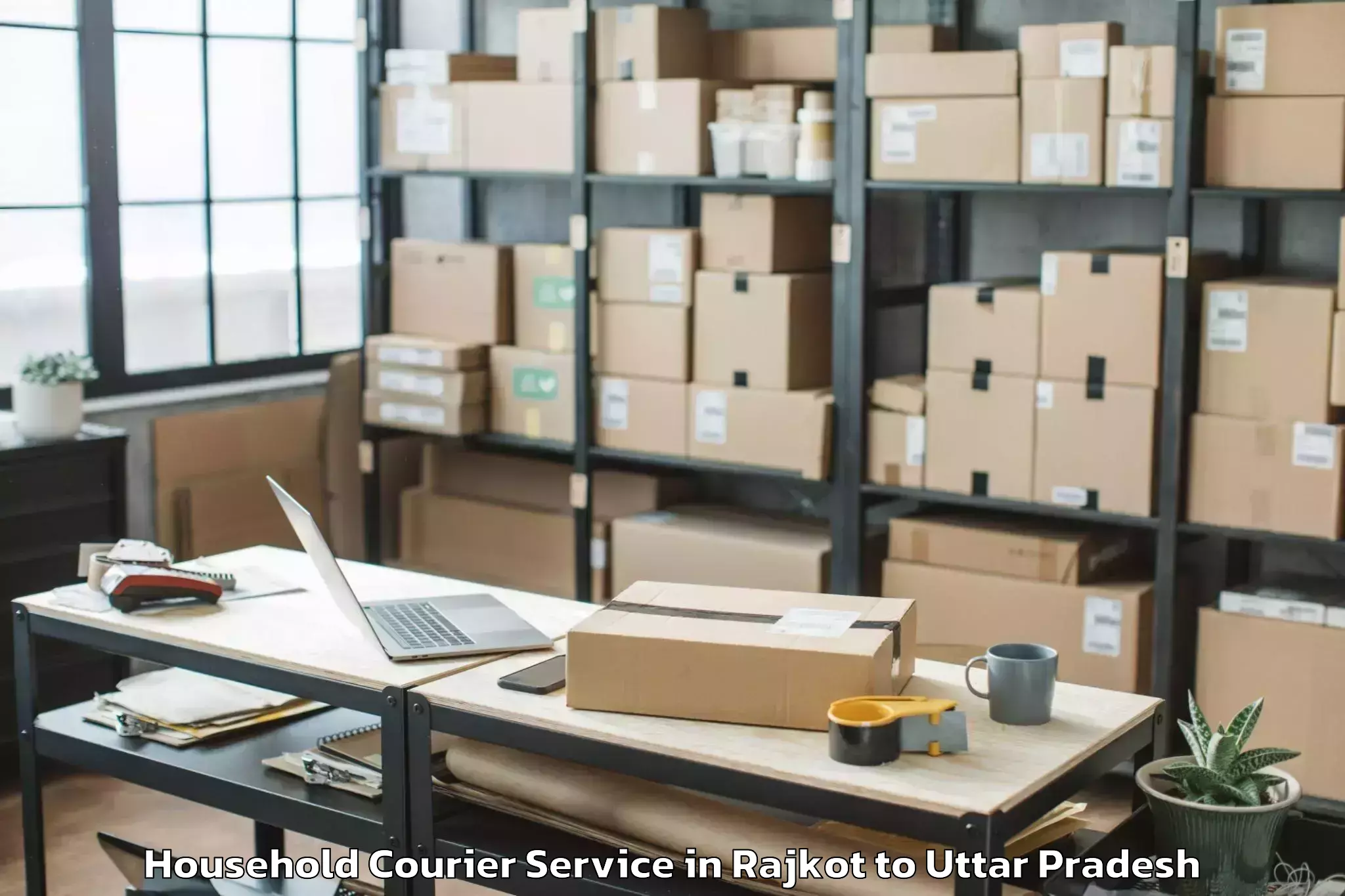 Reliable Rajkot to Bilsi Household Courier